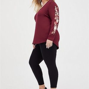 Torrid Hoodie-super soft floral wine